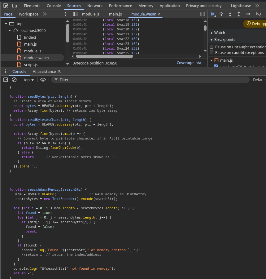 Helper functions loaded in DevTools console